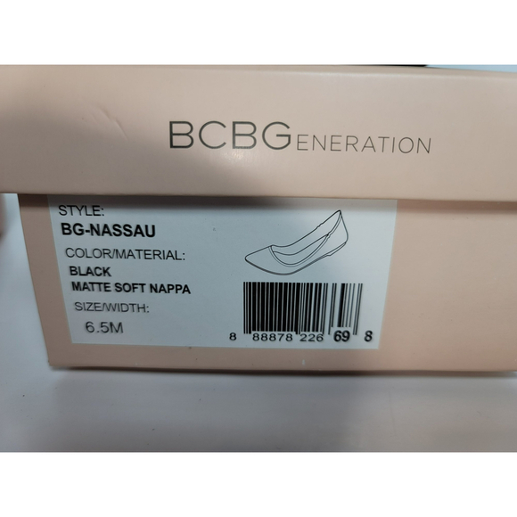 BCBGeneration Black Ballet Nassau Flat - Size 6.5 - With Box - Picture 10 of 10